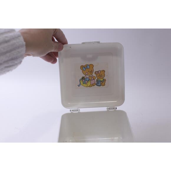 Sew-N-Fun, Japanese Sewing Box with Cute Teddy Bears, 80s Sanrio Style, Plastic, - Picture 3 of 5